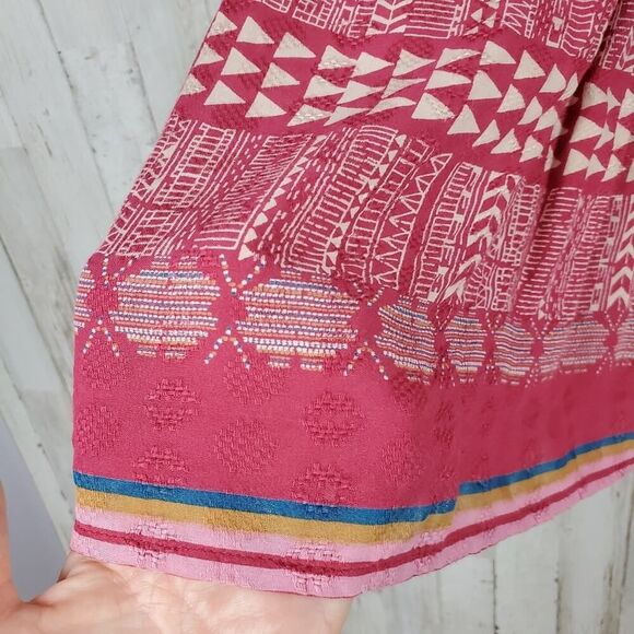 Lucky Brand Geo Print Tank Top Red Size Small - Picture 6 of 8